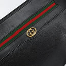 GUCCI GG Supreme Web Sherry Line Bag Leather Gold Gold 001 58 0918 Auth BA9076-15