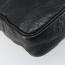GUCCI Guccissima GG Canvas Umhängetasche Leder Schwarz Silber 201448 Auth BA9077-14