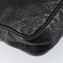 GUCCI Guccissima GG Canvas Umhängetasche Leder Schwarz Silber 201448 Auth BA9077-16