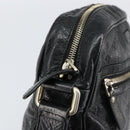 GUCCI Guccissima GG Canvas Umhängetasche Leder Schwarz Silber 201448 Auth BA9077-10