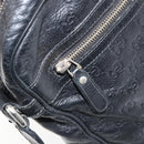 GUCCI Guccissima GG Canvas Umhängetasche Leder Schwarz Silber 201448 Auth BA9077-23