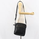 GUCCI Guccissima GG Canvas Umhängetasche Leder Schwarz Silber 201448 Auth BA9077-25