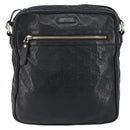 GUCCI Guccissima GG Canvas Umhängetasche Leder Schwarz Silber 201448 Auth BA9077-13