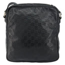 GUCCI Guccissima GG Canvas Umhängetasche Leder Schwarz Silber 201448 Auth BA9077-2