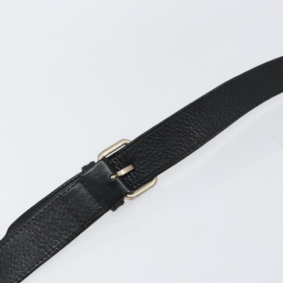 GUCCI Guccissima GG Canvas Umhängetasche Leder Schwarz Silber 201448 Auth BA9077