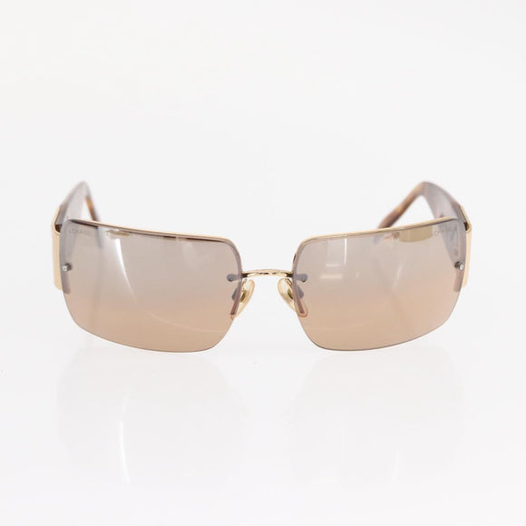 CHANEL Sunglasses plastic Brown CC Auth BA9080