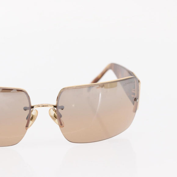 CHANEL Sunglasses plastic Brown CC Auth BA9080