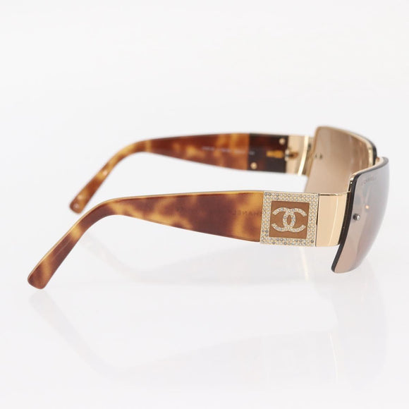 CHANEL Sunglasses plastic Brown CC Auth BA9080