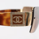 CHANEL Sunglasses plastic Brown CC Auth BA9080-7