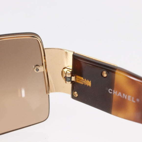 CHANEL Sunglasses plastic Brown CC Auth BA9080