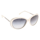 CHANEL Sunglasses plastic White CC Auth BA9081-1