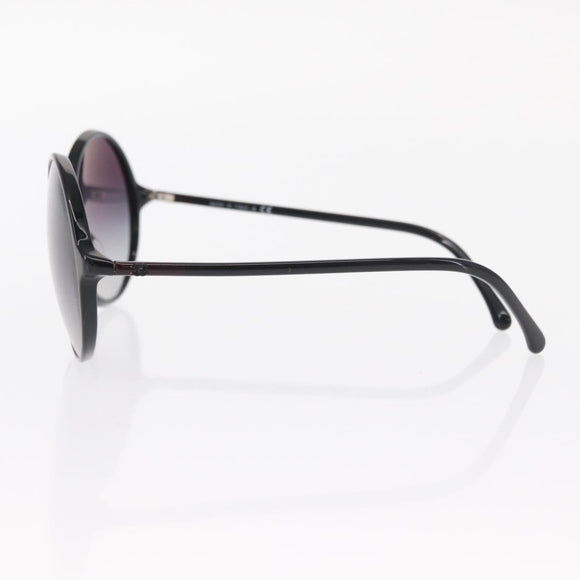 CHANEL Sunglasses plastic Black CC Auth BA9082
