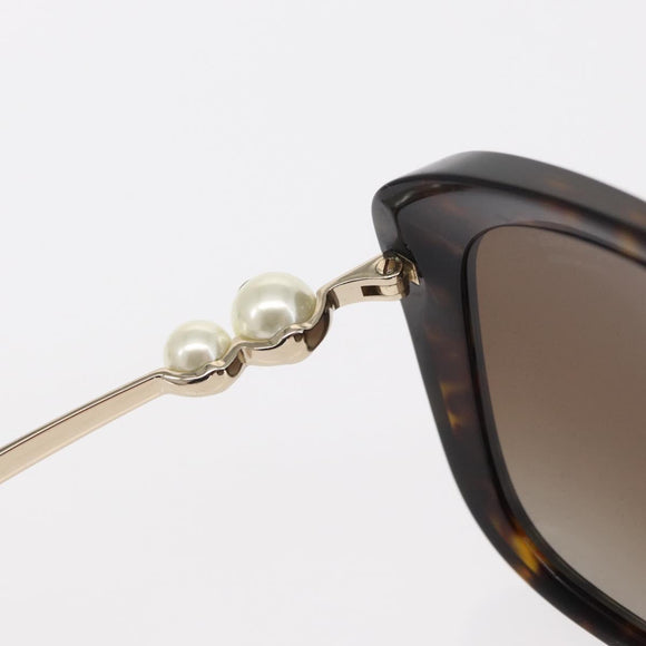 CHANEL Sunglasses plastic Brown CC Auth BA9083