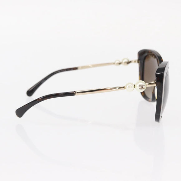 CHANEL Sunglasses plastic Brown CC Auth BA9083
