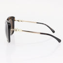 CHANEL Sunglasses plastic Brown CC Auth BA9083-6