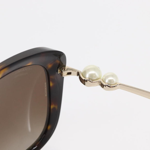 CHANEL Sunglasses plastic Brown CC Auth BA9083