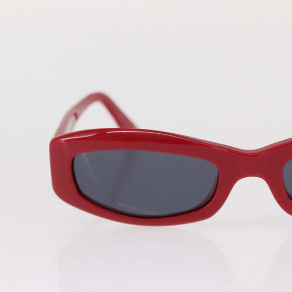 CHANEL Sunglasses plastic Red CC Auth BA9084