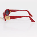 CHANEL Sunglasses plastic Red CC Auth BA9084-7