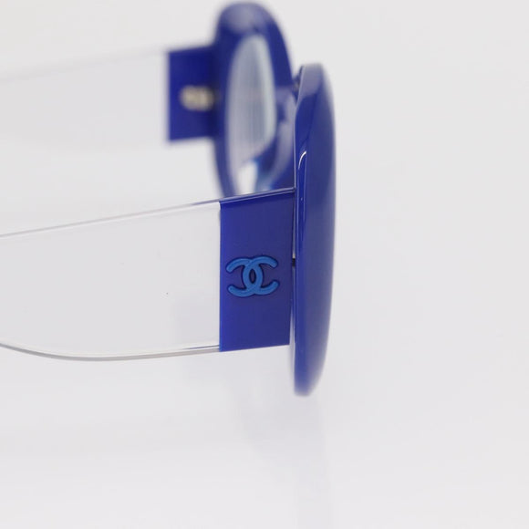 CHANEL Sunglasses plastic Blue CC Auth BA9085