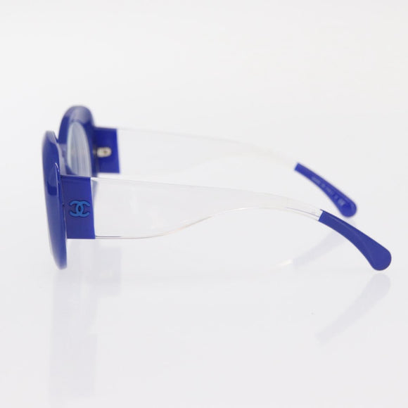 CHANEL Sunglasses plastic Blue CC Auth BA9085