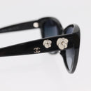 CHANEL Sunglasses plastic Black CC Auth BA9087-7
