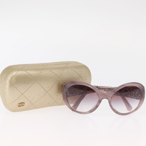 CHANEL Sunglasses plastic Pink CC Auth BA9088V