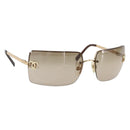 CHANEL Sunglasses plastic Brown CC Auth BA9089-1