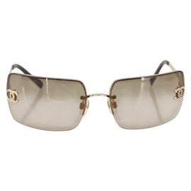 CHANEL Sunglasses plastic Brown CC Auth BA9089 - 0