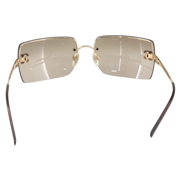 CHANEL Sunglasses plastic Brown CC Auth BA9089