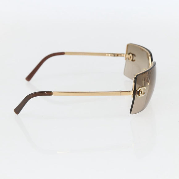 CHANEL Sunglasses plastic Brown CC Auth BA9089