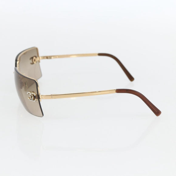 CHANEL Sunglasses plastic Brown CC Auth BA9089