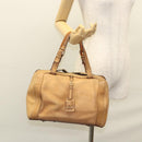 Chloe Hand Bag Leather Brown Auth BA909-23