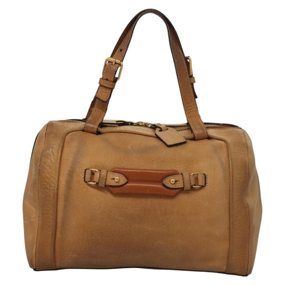 Chloe Hand Bag Leather Brown Auth BA909