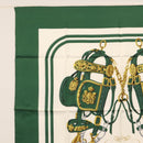 HERMES Carre 90 Scarf Silk ""BRIDES de GALA"" Green Auth BA9092-2