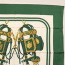 HERMES Carre 90 Scarf Silk ""BRIDES de GALA"" Green Auth BA9092-4