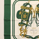 HERMES Carre 90 Scarf Silk ""BRIDES de GALA"" Green Auth BA9092-5
