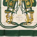 HERMES Carre 90 Scarf Silk ""BRIDES de GALA"" Green Auth BA9092-9