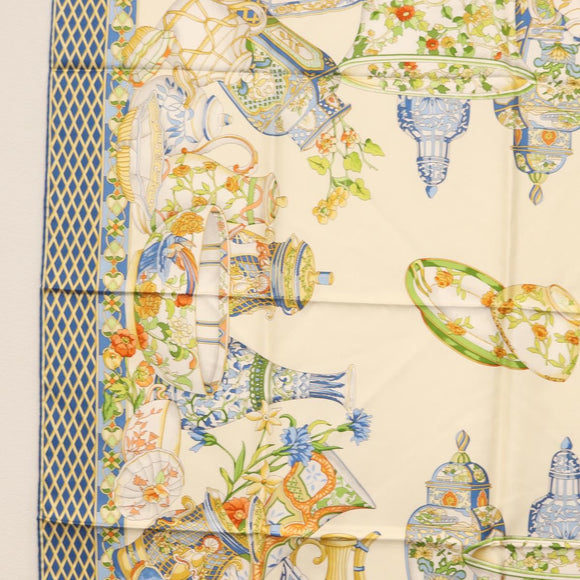 GUCCI Scarf Silk Blue Auth BA9093