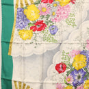 GUCCI Scarf Silk Green Auth BA9094-5