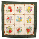 GUCCI Scarf Silk Green Auth BA9095-1