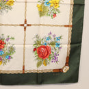 GUCCI Scarf Silk Green Auth BA9095-10