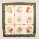 GUCCI Scarf Silk Green Auth BA9095-12