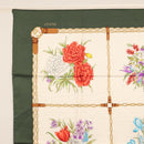 GUCCI Scarf Silk Green Auth BA9095-2