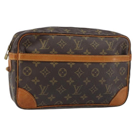 LOUIS VUITTON Monogram Compiegne 28 Clutch Bag M51845 LV Auth BA9096