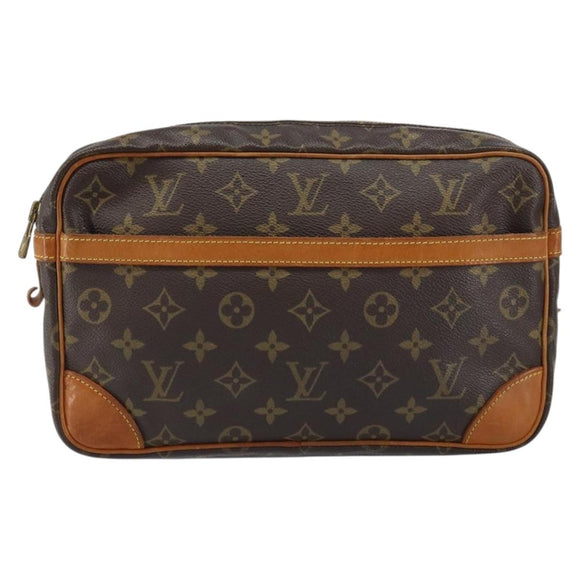 LOUIS VUITTON Monogram Compiegne 28 Clutch Bag M51845 LV Auth BA9096
