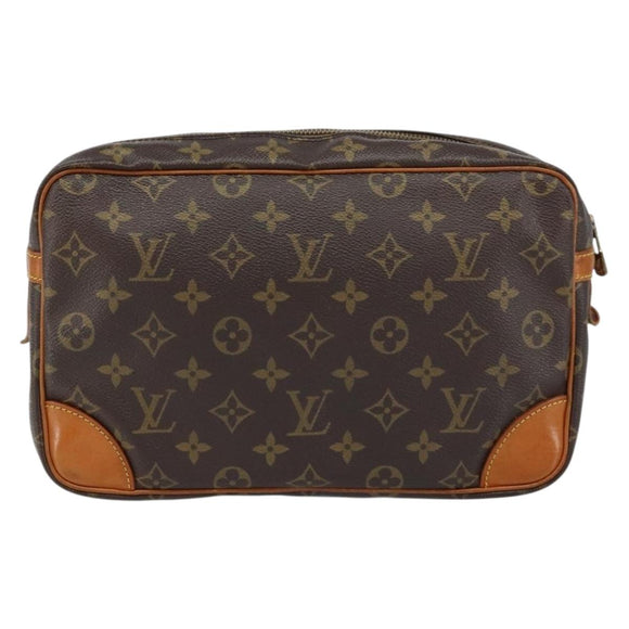 LOUIS VUITTON Monogram Compiegne 28 Clutch Bag M51845 LV Auth BA9096