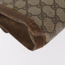 GUCCI GG Supreme Web Sherry Line Clutch Bag PVC Beige Gold 89 01 006 Auth BA9104-10