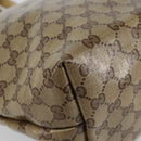 GUCCI GG Crystal Tote Bag Coated Canvas Beige Gold 189896 Auth BA9105-11
