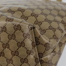 GUCCI GG Crystal Tote Bag Coated Canvas Beige Gold 189896 Auth BA9105-12