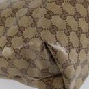 GUCCI GG Crystal Tote Bag Coated Canvas Beige Gold 189896 Auth BA9105-13